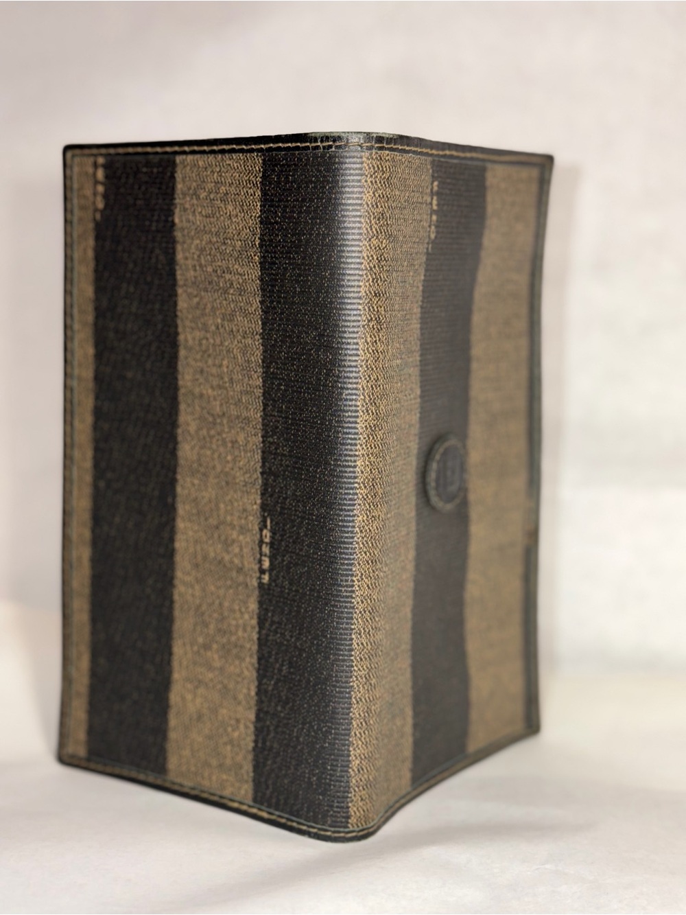 Fendi Brown and Black Vertical Stripe Long Wallet - Picture 2 of 16